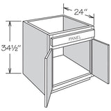 Shenandoah PRO Express Breckenridge 30-in W x 34.5-in H x 24-in D Linen Partial Overlay Maple Sink Base Fully Assembled Plywood Cabinet (Recessed Panel Shaker Style)