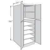 Shenandoah PRO Express Breckenridge 24-in W x 96-in H x 24-in D Linen Full Overlay Pantry Fully Assembled Plywood Cabinet (Recessed Panel Shaker Door Style)