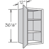 Shenandoah PRO Express Breckenridge 18-in W x 36.125-in H x 12-in D Linen Partial Overlay Wall Fully Assembled Plywood Cabinet (Recessed Panel Shaker Door Style)