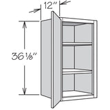 Shenandoah PRO Express Breckenridge 9-in W x 36.125-in H x 12-in D Linen Full Overlay Wall Fully Assembled Plywood Cabinet (Recessed Panel Shaker Door Style)
