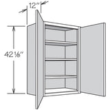 Shenandoah PRO Express Breckenridge 27-in W x 42.125-in H x 12-in D Linen Partial Overlay Wall Fully Assembled Plywood Cabinet (Recessed Panel Shaker Door Style)