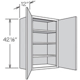 Shenandoah PRO Express Breckenridge 24-in W x 42.125-in H x 12-in D Stone Full Overlay Wall Fully Assembled Plywood Cabinet (Recessed Panel Shaker Door Style)