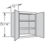 Shenandoah PRO Express Breckenridge 30-in W x 30.125-in H x 12-in D Stone Full Overlay Wall Fully Assembled Plywood Cabinet (Recessed Panel Shaker Door Style)
