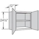 Shenandoah PRO Express Breckenridge 36-in W x 24.5-in H x 12-in D Linen Full Overlay Wall Fully Assembled Plywood Cabinet (Recessed Panel Shaker Door Style)