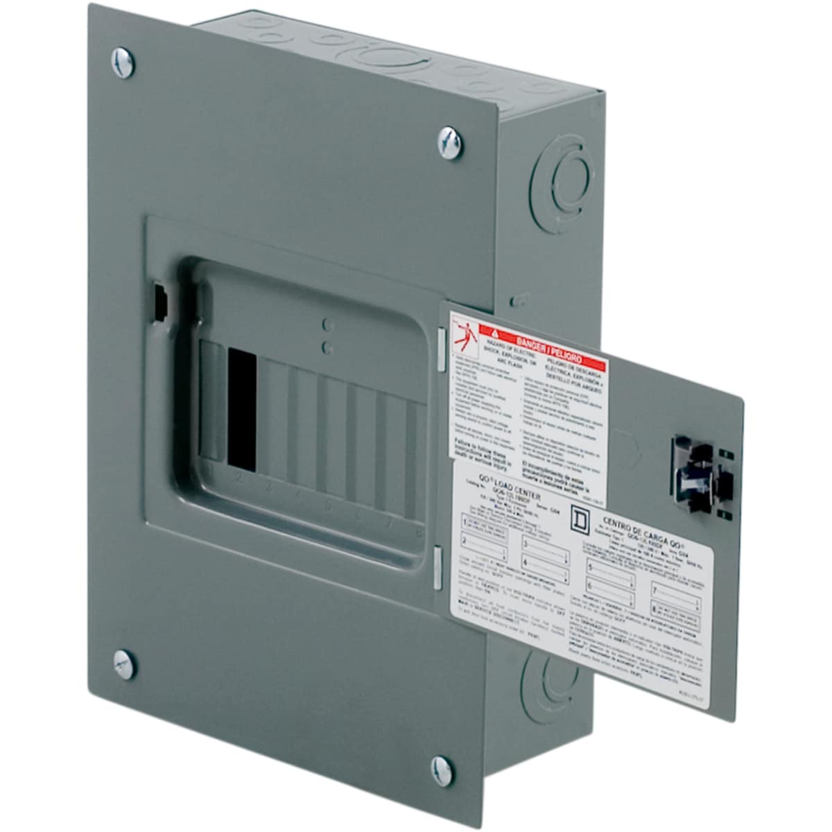 Square D QO 100-Amp 6-space load center - side view