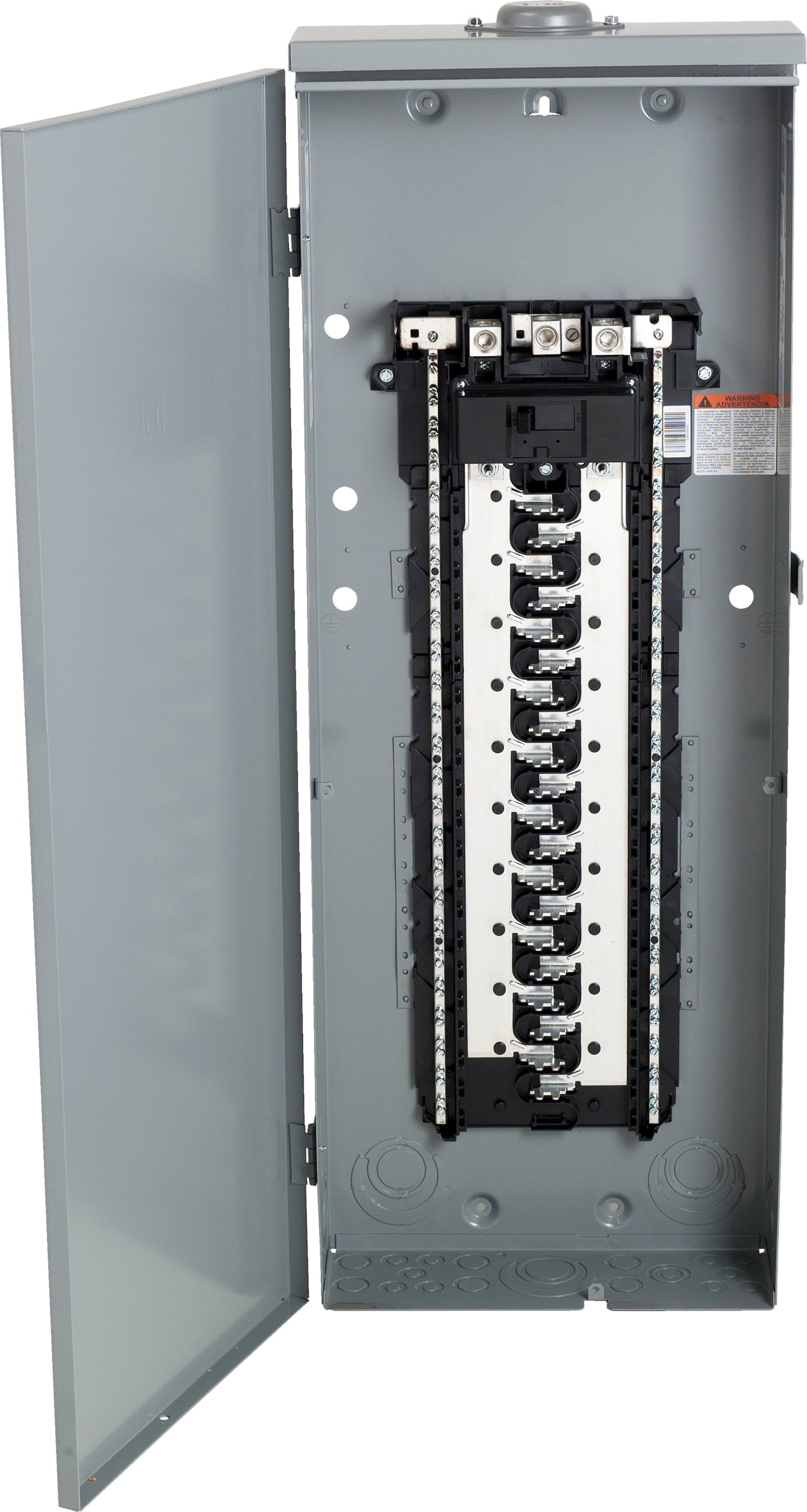 Square D Homeline 200-Amp 40-space load center - side view