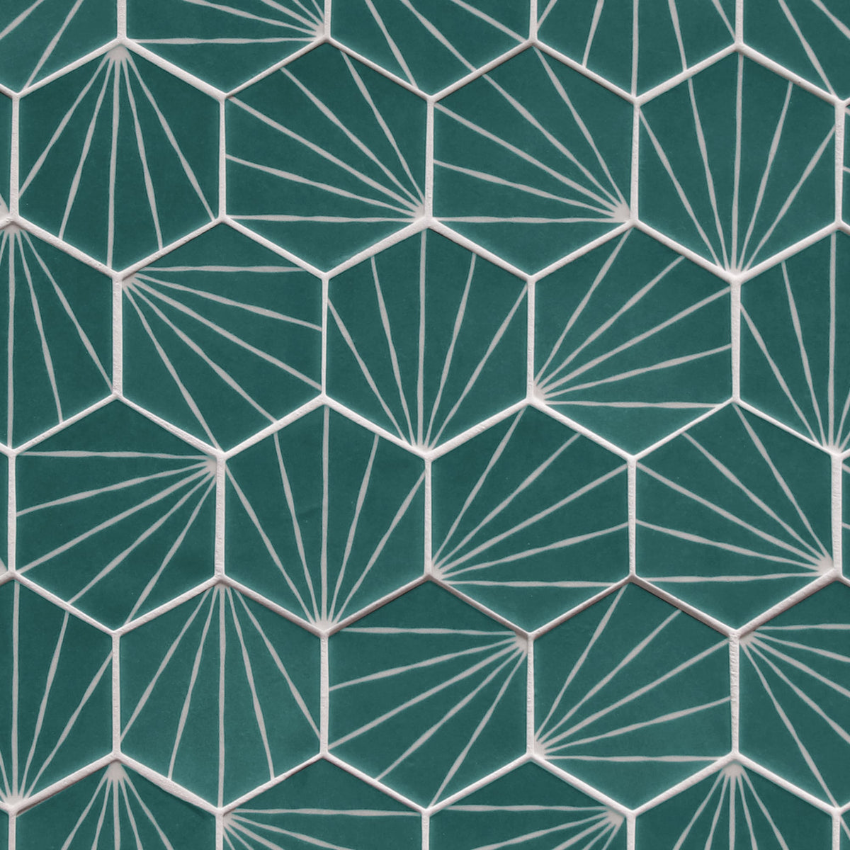 SUNWINGS Art Deco Green 10-in x 12-in Matte Recycled glass Hexagon Mosaic Floor and Wall Tile product image