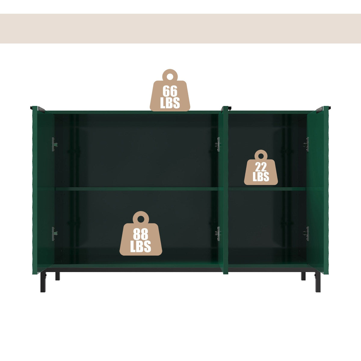 Clihome 15.67-in W x 31.5-in H Mdf Green Freestanding Utility Storage Cabinet