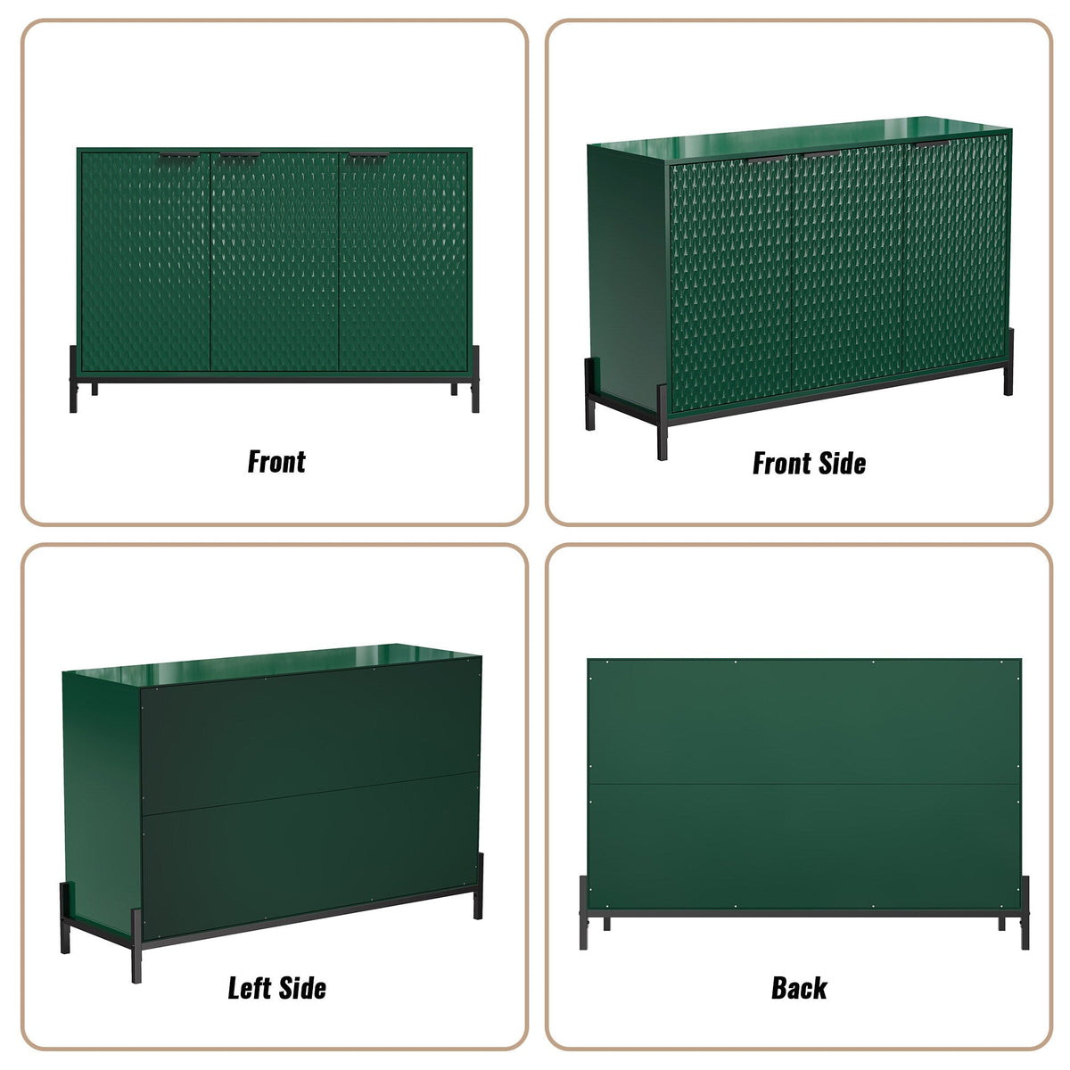 Clihome 15.67-in W x 31.5-in H Mdf Green Freestanding Utility Storage Cabinet