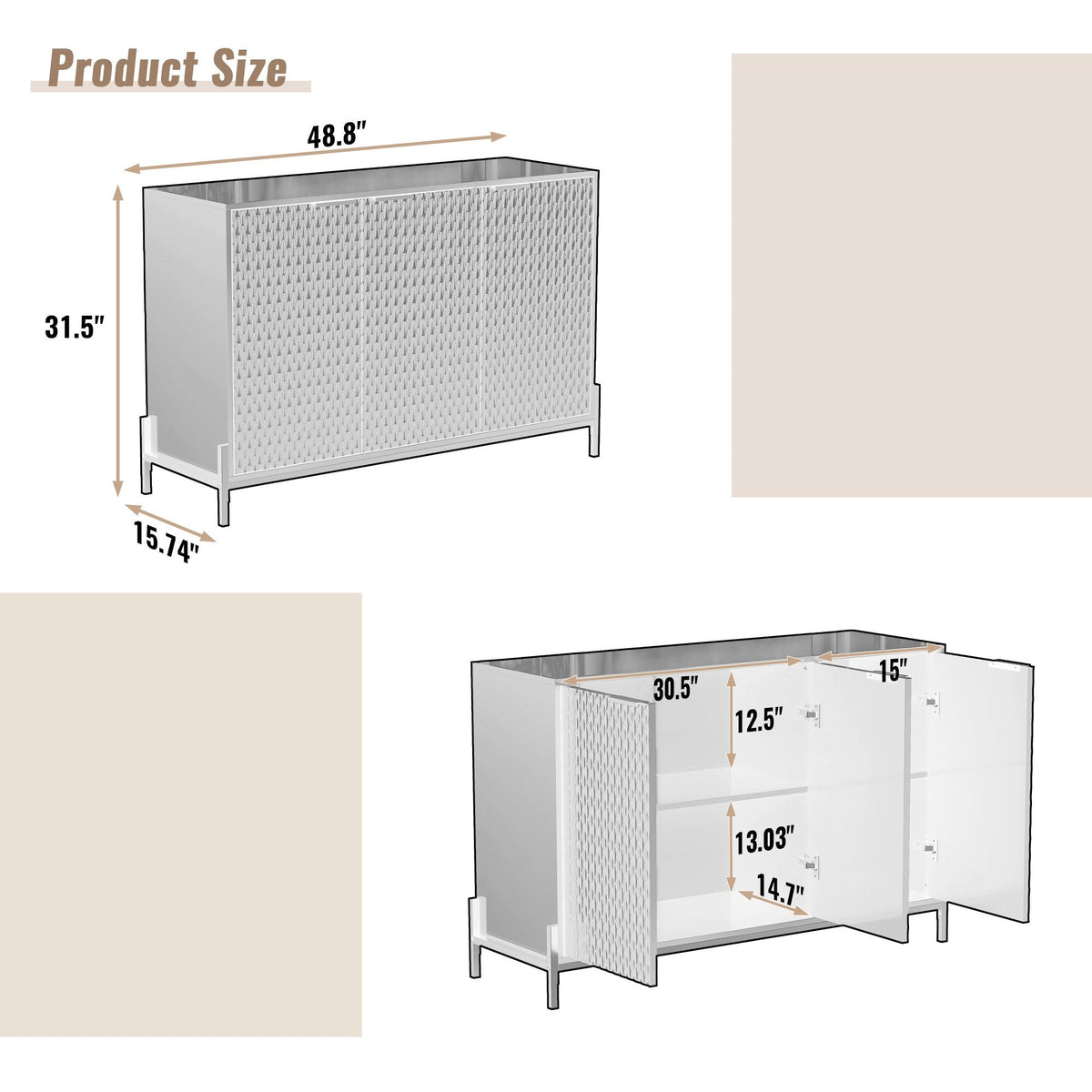 Clihome 15.67-in W x 31.5-in H Mdf Green Freestanding Utility Storage Cabinet