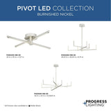 Progress Lighting Pivot Led 7-Light Burnished Gray Modern/ContemporaryLED Chandelier