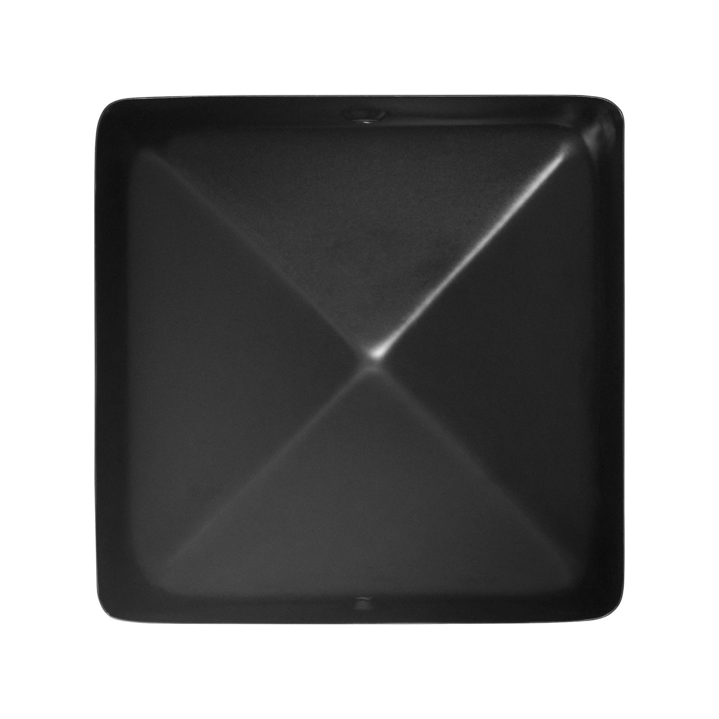 PERMAKAP 8-in x 8-in Black Stainless Steel Pyramid Black Stainless Steel Deck Post Cap