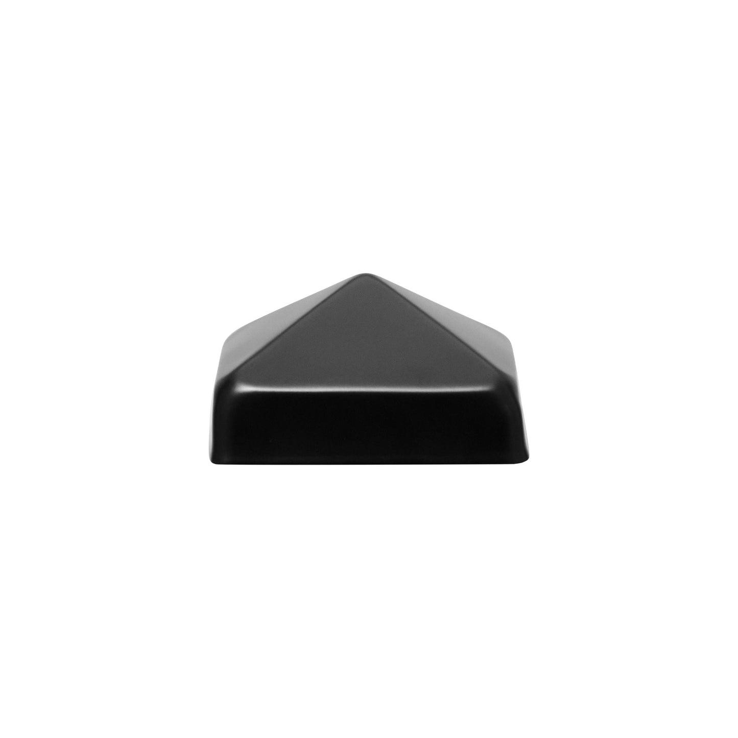 PERMAKAP 4-in x 4-in Black Stainless Steel Pyramid Black Stainless Steel Deck Post Cap
