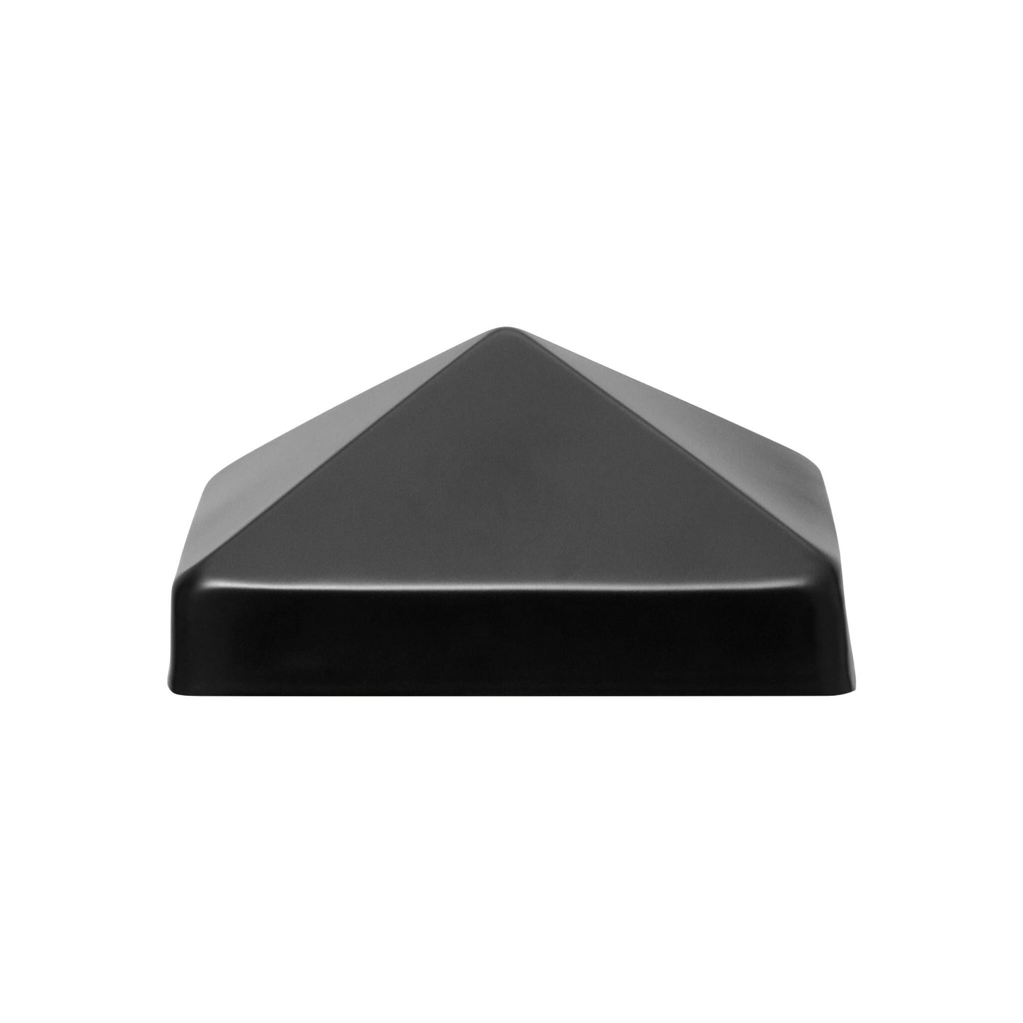 PERMAKAP 6-in x 6-in Black Stainless Steel Pyramid Black Stainless Steel Deck Post Cap