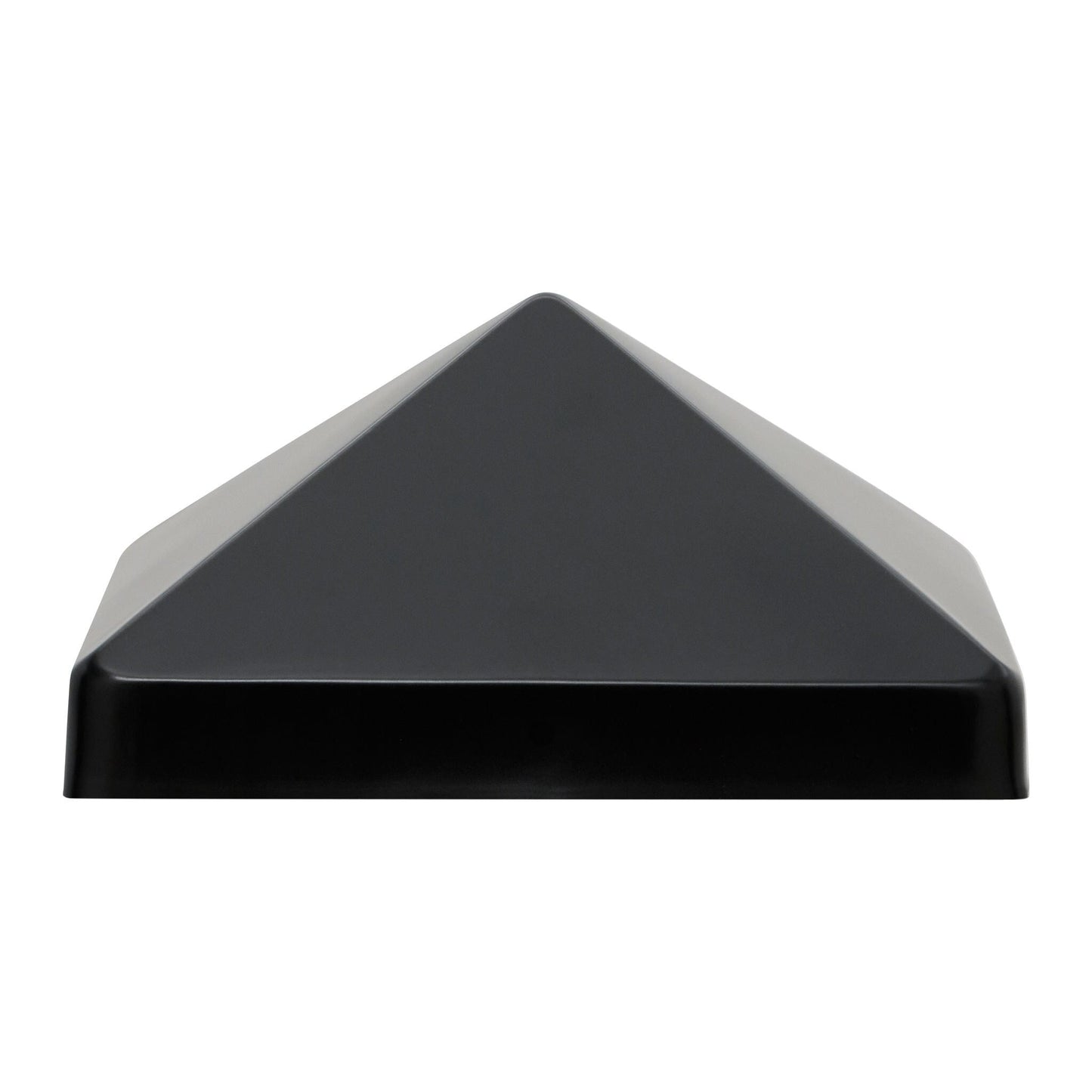 PERMAKAP 8-in x 8-in Black Stainless Steel Pyramid Black Stainless Steel Deck Post Cap
