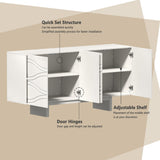 Clihome 15.75-in W x 30.71-in H Mdf White Freestanding Utility Storage Cabinet