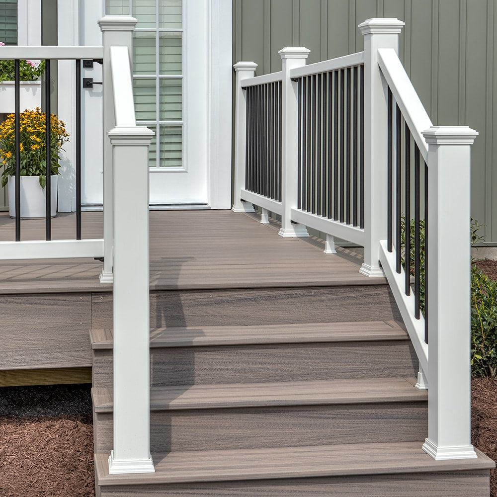 Trex 4-in x 4-in Classic White Composite Deck Post Base Trim