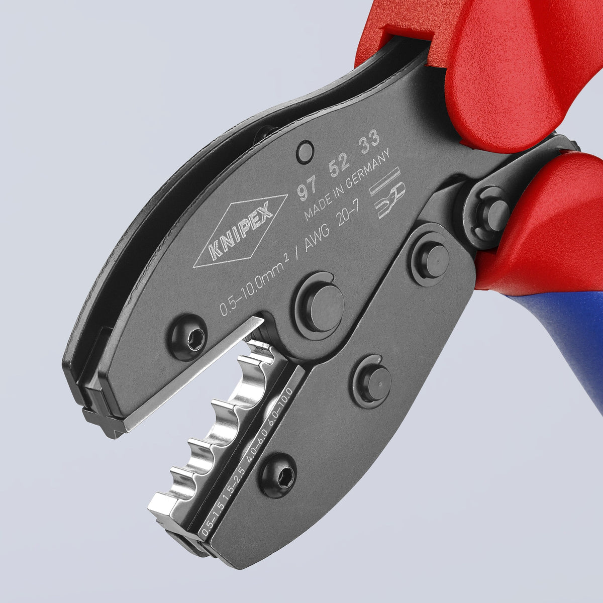 KNIPEX 8.55-in Electrical Crimping Pliers, Comfort Grip