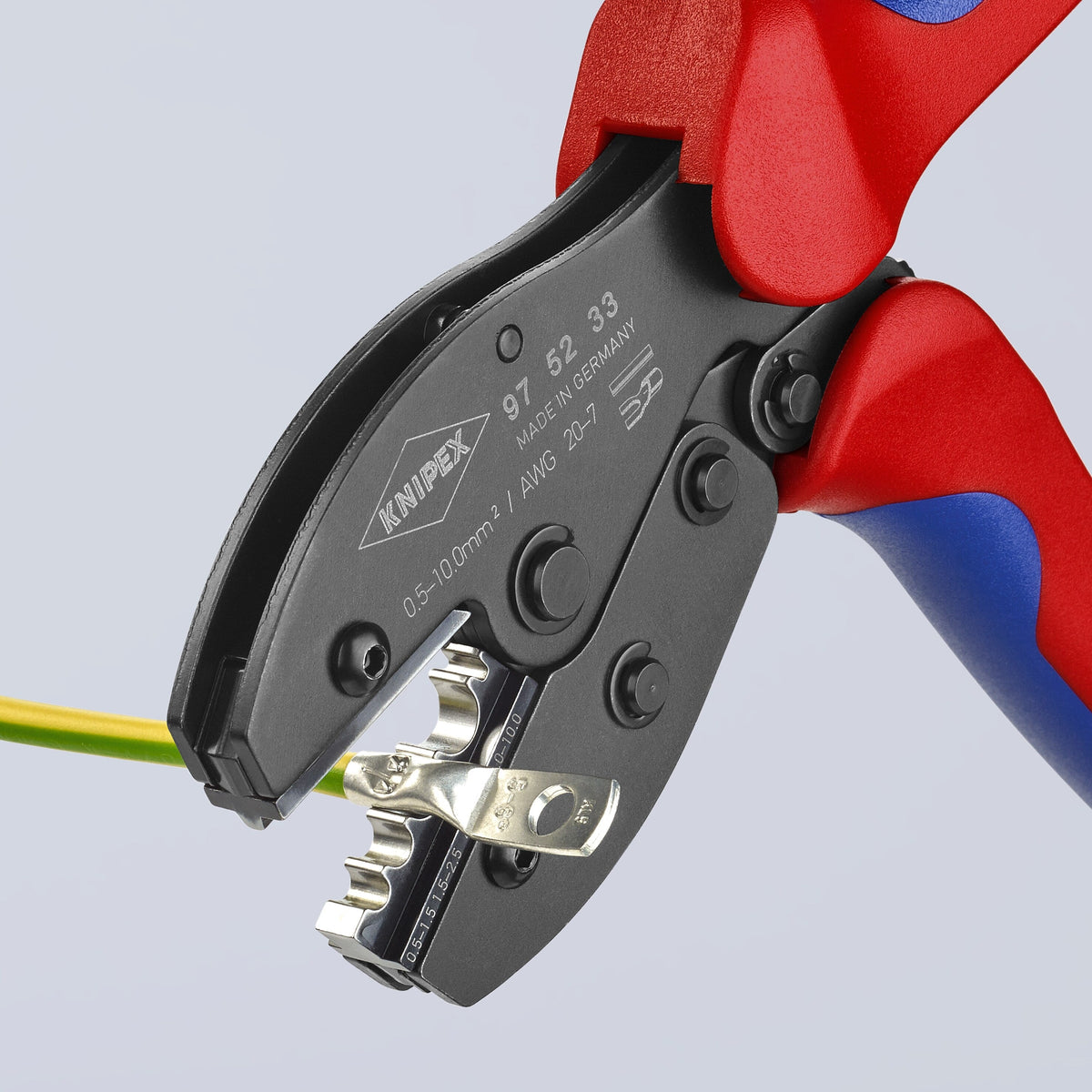 KNIPEX 8.55-in Electrical Crimping Pliers, Comfort Grip