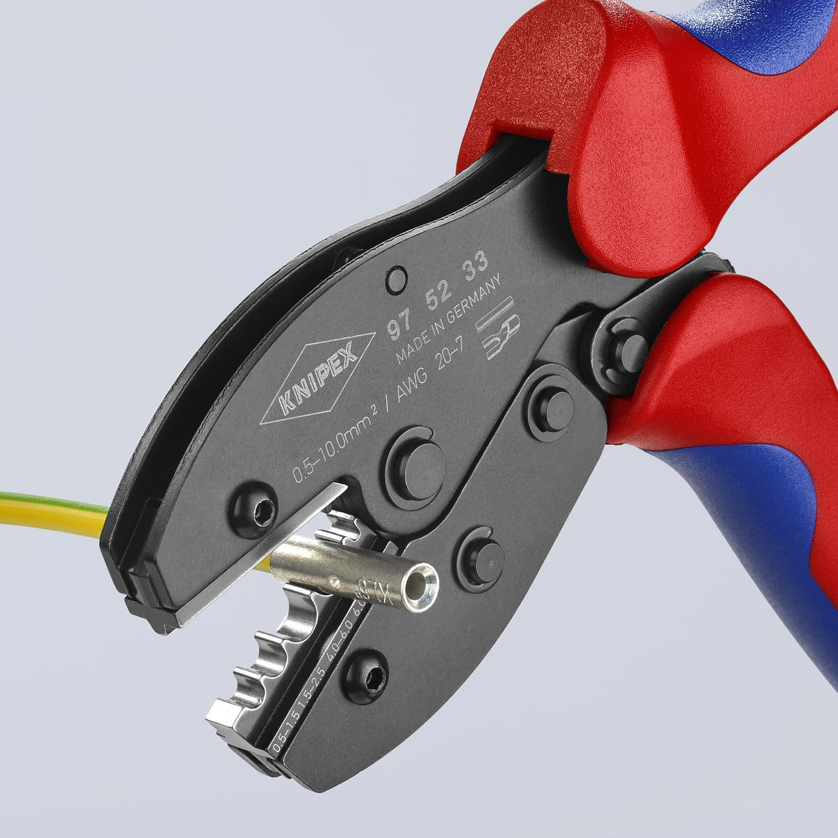 KNIPEX 8.55-in Electrical Crimping Pliers, Comfort Grip
