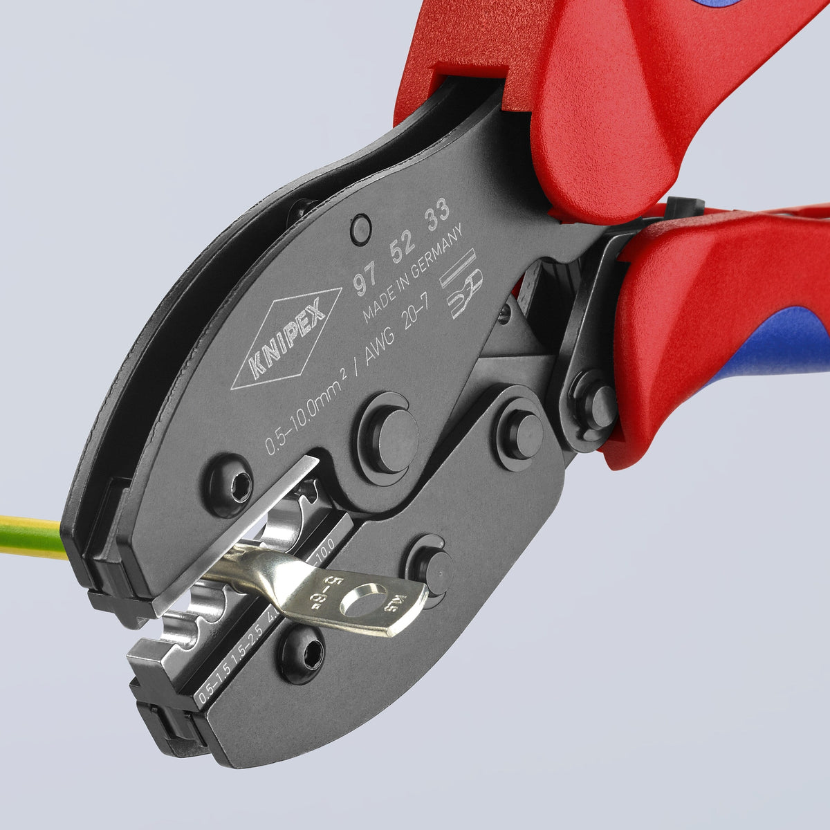 KNIPEX 8.55-in Electrical Crimping Pliers, Comfort Grip