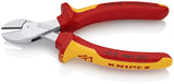 KNIPEX X-Cut 6.25-in Cutting Pliers, Chrome Vanadium Steel, VDE 1000V Insulated