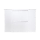 WELLFOR ART Solid Wood 42-in x 30-in Surface Mount White Mirrored Soft Close Medicine Cabinet