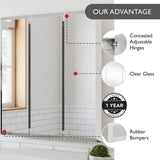 Design House Cyprus 25.1-in x 24.5-in Surface/Recessed Mount Clear Mirrored Medicine Cabinet