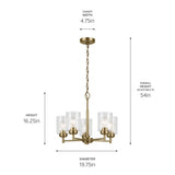 Kichler Winslow 5-Light Gold Industrial Chandelier