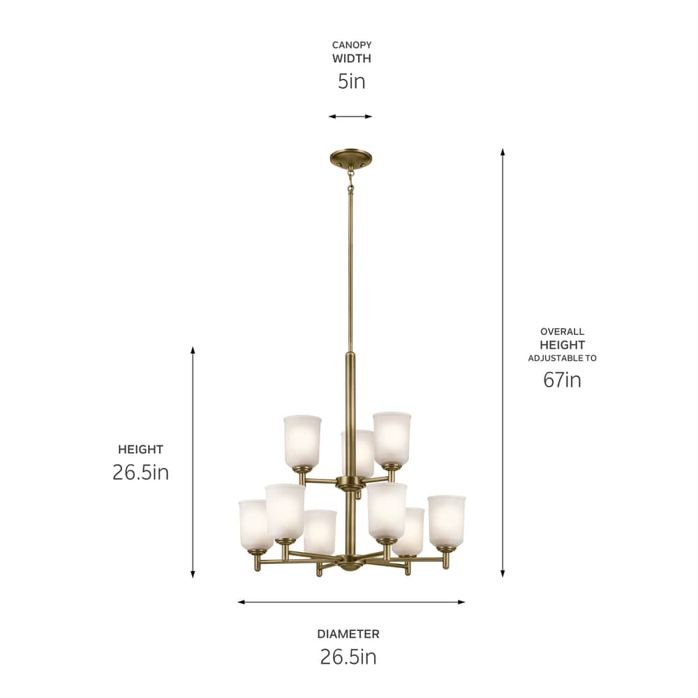 Kichler Shailene 9-Light Gold Traditional Chandelier