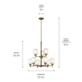 Kichler Shailene 9-Light Gold Traditional Chandelier