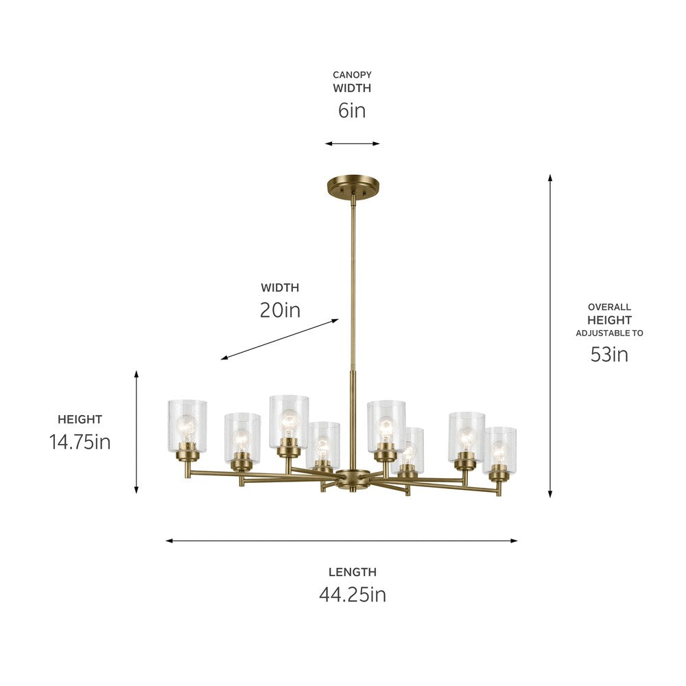 Kichler Winslow 8-Light Gold Industrial Chandelier