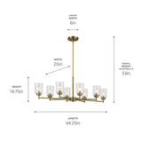 Kichler Winslow 8-Light Gold Industrial Chandelier