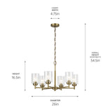 Kichler Winslow 6-Light Gold Industrial Chandelier