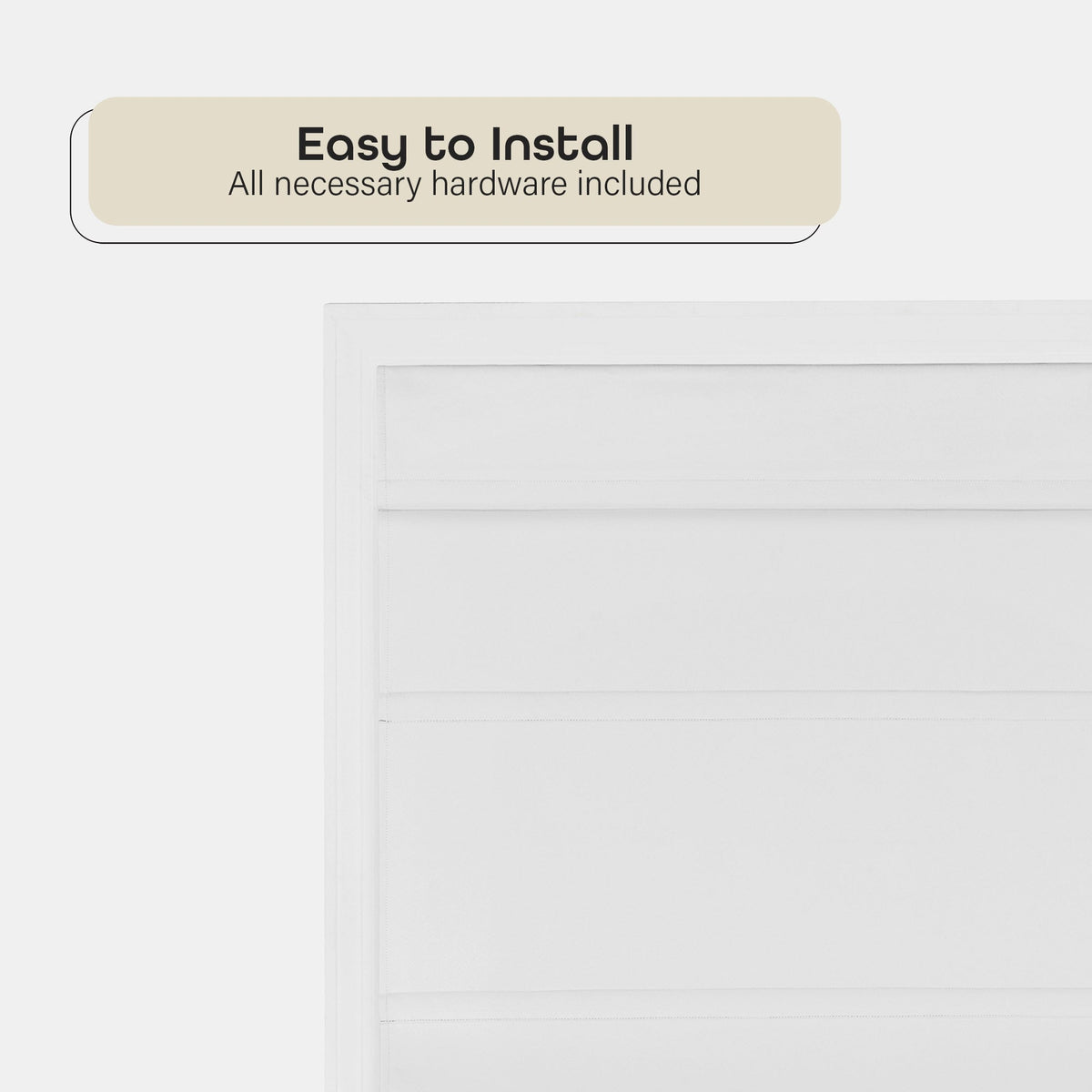 Achim Blackout Cordless Roman Shade, White, 33 in W x 64 in L