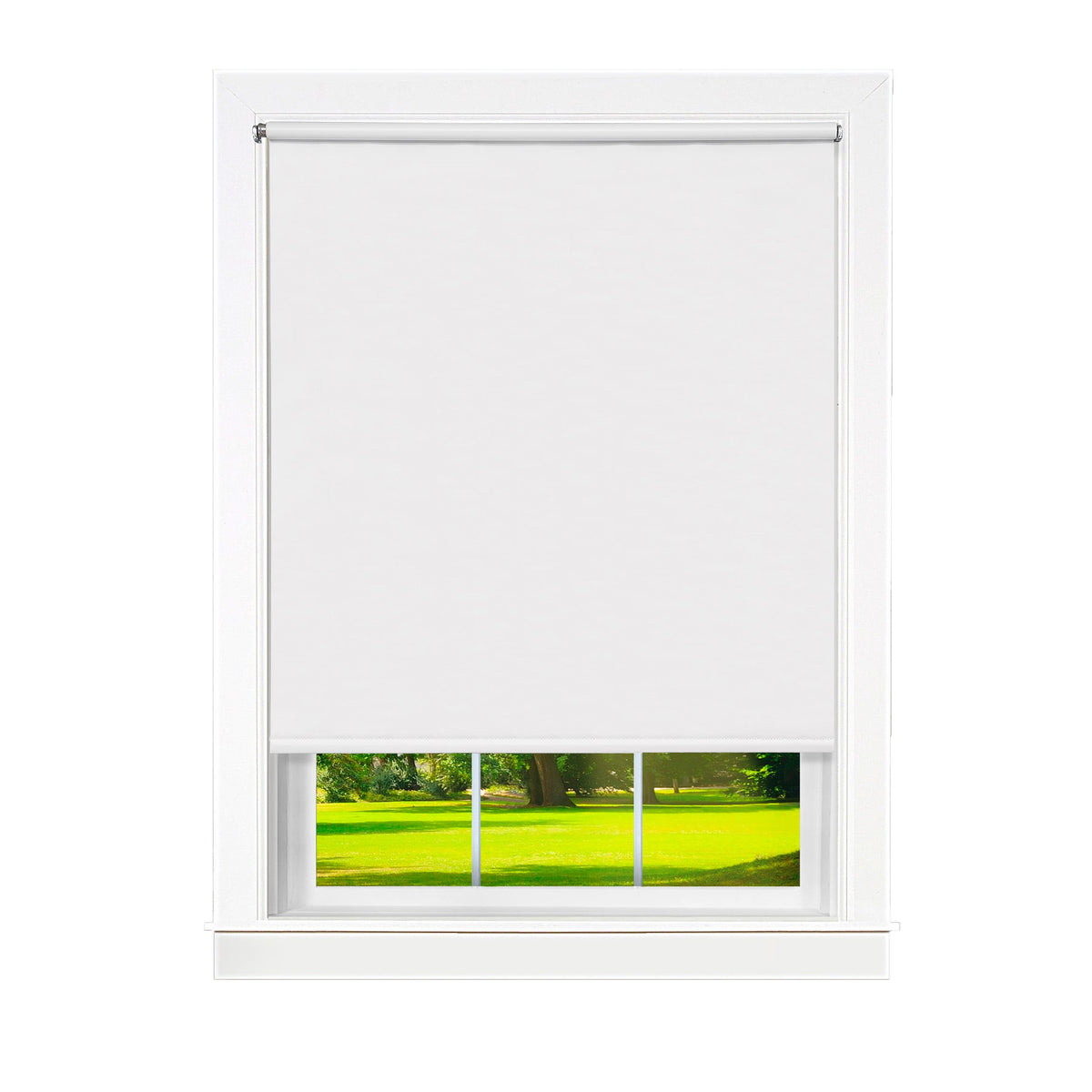 Achim Tear Down Room Darkening Shade, 73-in W x 72-in L, White Cordless Vinyl Roller Shade
