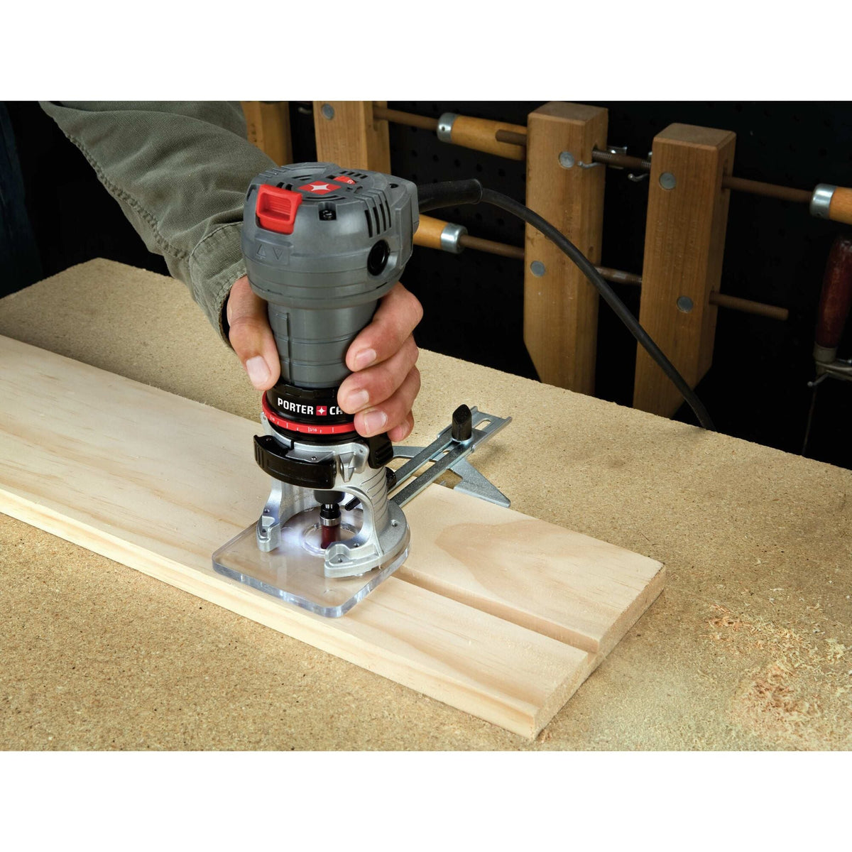 PORTER-CABLE 1/4-in 4.5-Amp Laminate Trimmer / Combo Corded Router, Single-Speed