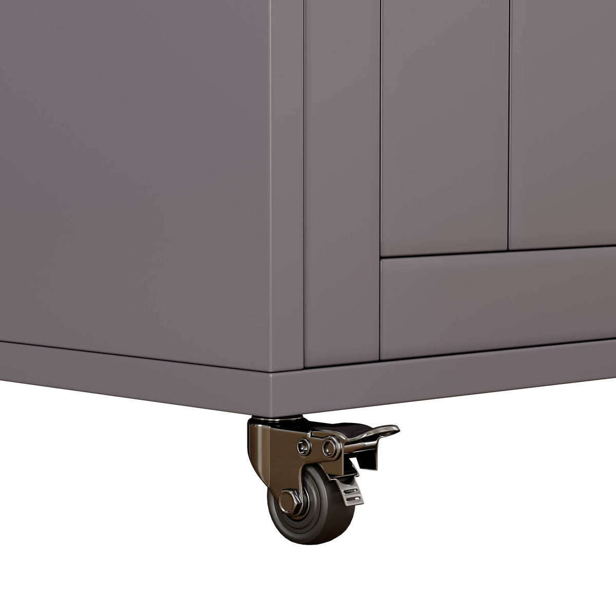 Jarenie Gray Mdf Base with Mdf Wood Top Rolling Kitchen Island (18-in x 35.1-in x 33.9-in)