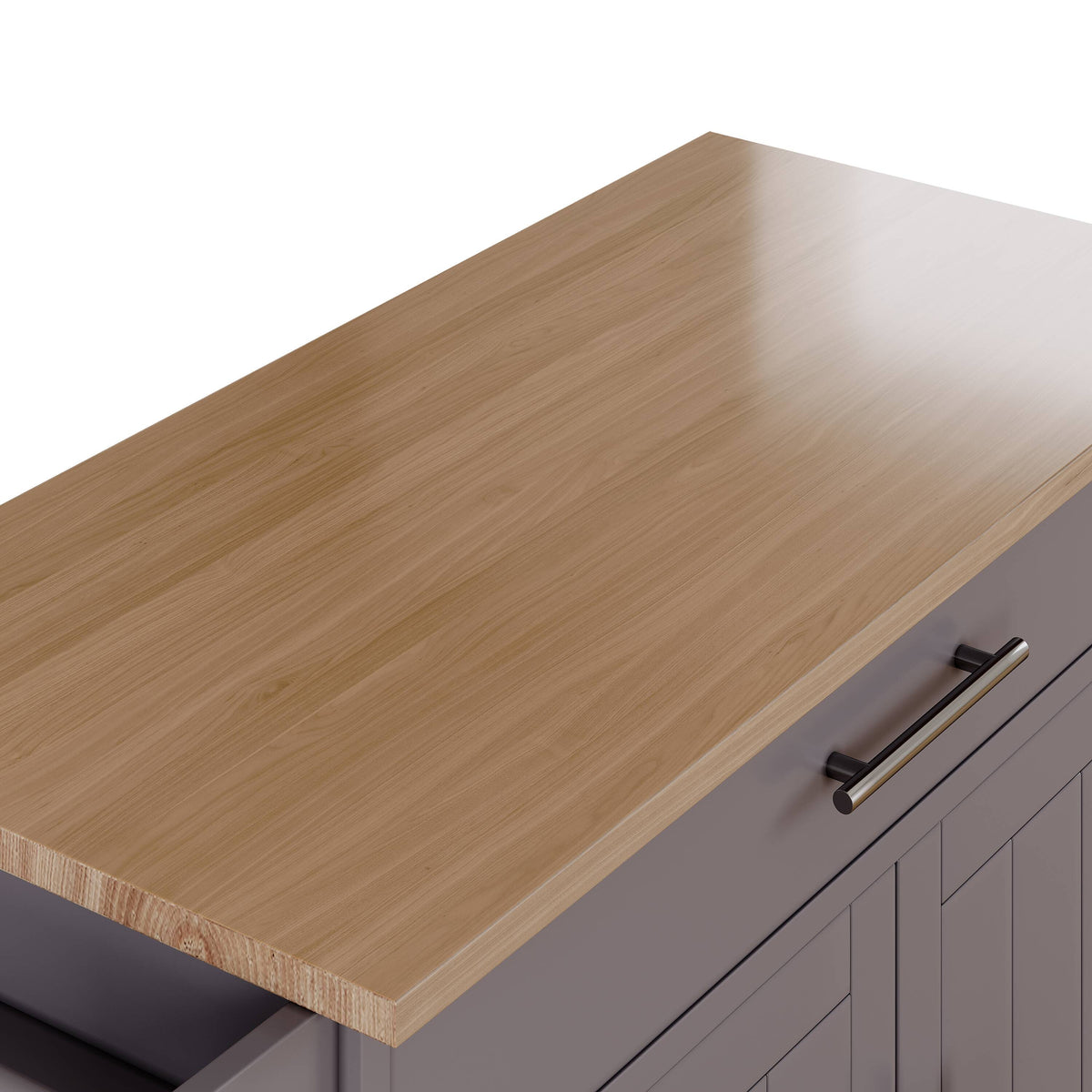 Jarenie Gray Mdf Base with Mdf Wood Top Rolling Kitchen Island (18-in x 35.1-in x 33.9-in)
