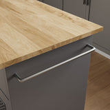 Jarenie Gray Mdf Base with Mdf Wood Top Rolling Kitchen Island (15.8-in x 26-in x 35.2-in)