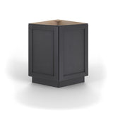 Valleywood Cabinetry 24-in W x 34.5-in H x 24-in D Ideal Gray Birch Diagonal Corner Base Ready To Assemble Plywood Cabinet (Flat Panel Shaker Style)