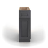 Valleywood Cabinetry 15-in W x 34.5-in H x 24-in D Ideal Gray Birch 1-Drawer Base Ready To Assemble Plywood Cabinet (Flat Panel Shaker Style)