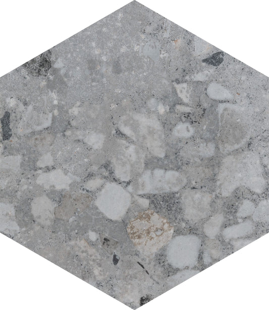 Affinity Tile Recycle Hex River White 9-in x 10-in Multi-finish Porcelain Hexagon Floor and Wall Tile product image
