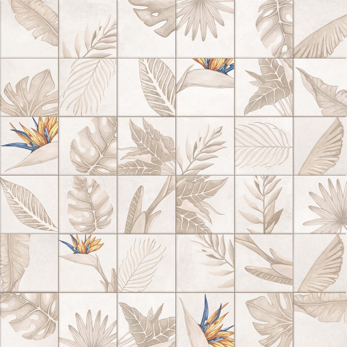 Affinity Tile Nusa Botanic Taupe 10-in x 10-in Multi-finish Porcelain Floor and Wall Tile product image