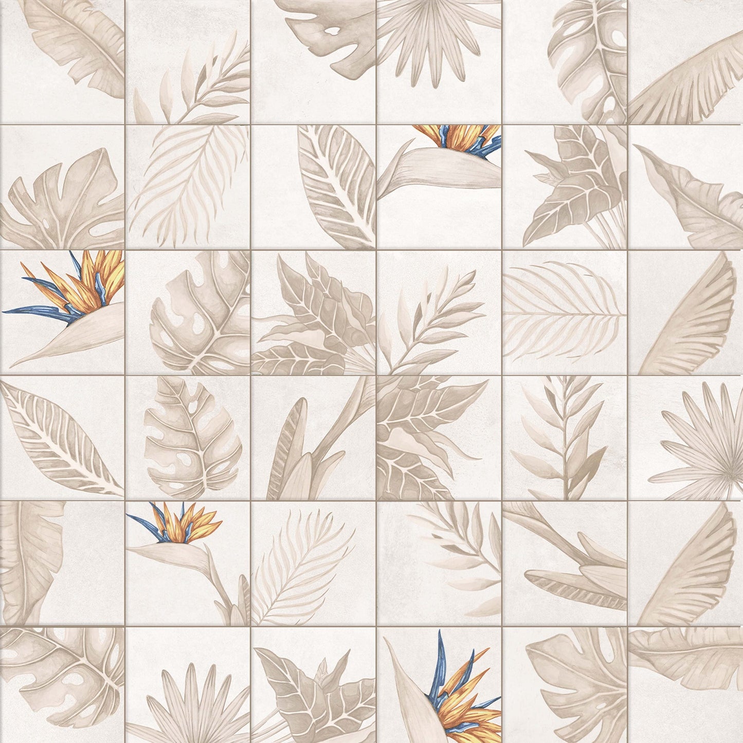 Affinity Tile Nusa Botanic Taupe 10-in x 10-in Multi-finish Porcelain Floor and Wall Tile product image