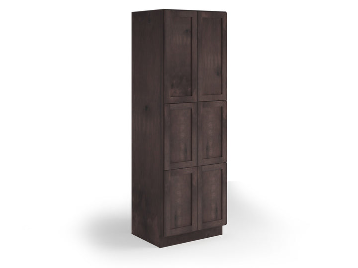 Valleywood Cabinetry 30-in W x 84-in H x 24-in D Rustic Hickory Pantry Ready To Assemble Plywood Cabinet (Flat Panel Shaker Door Style)
