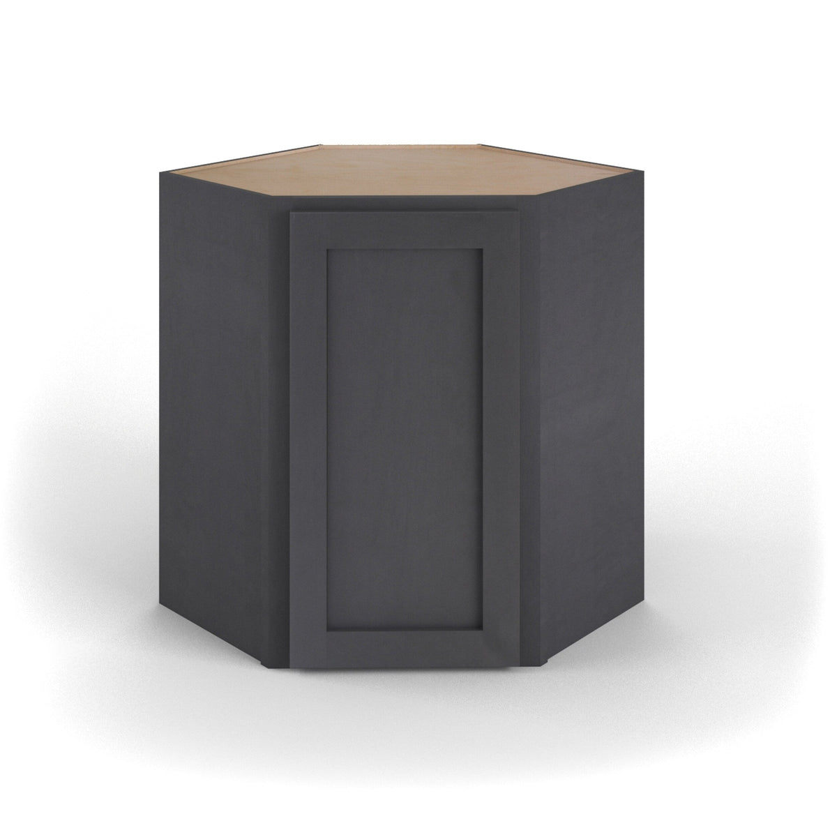 Valleywood Cabinetry 24-in W x 30-in H x 24-in D Ideal Gray Birch Diagonal Corner Wall Ready To Assemble Plywood Cabinet (Flat Panel Shaker Style)