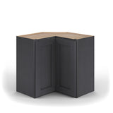 Valleywood Cabinetry 24-in W x 36-in H x 24-in D Ideal Gray Birch L-shaped Corner Wall Ready To Assemble Plywood Cabinet (Flat Panel Shaker Style)