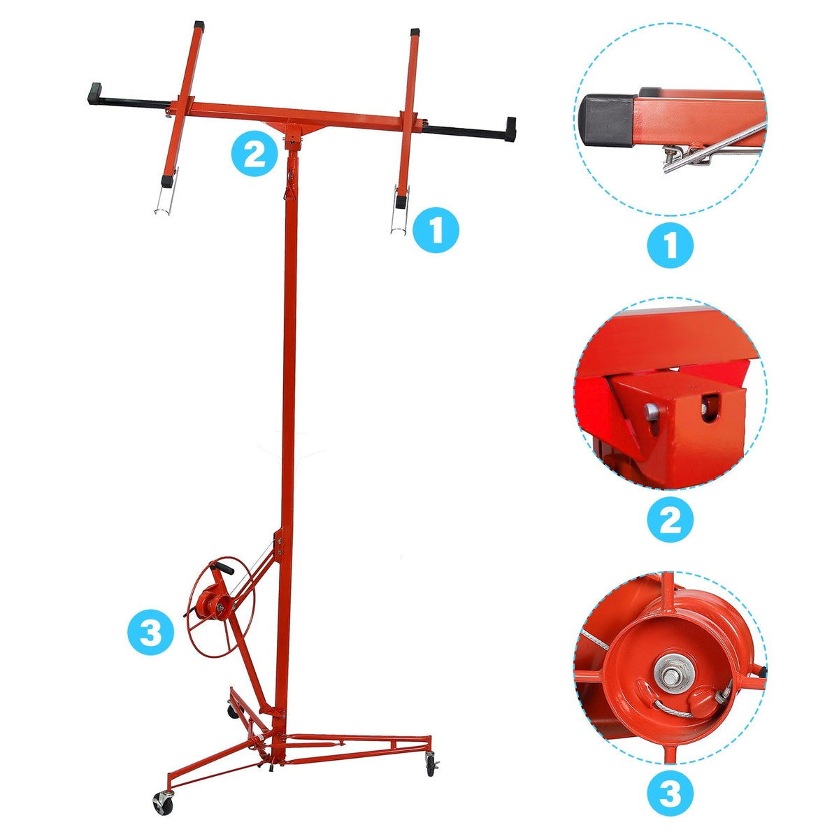 Maocao Hoom 13ft Drywall Lift 13-ft H x 53-in L x 53-in W Steel Drywall Lift