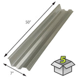 SUNTUF 5-Pack 12-in x 50-in Polycarbonate Roof Panel Ridge Caps, Solar Grey